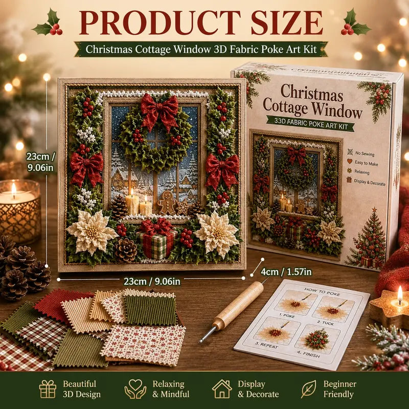 3D Christmas Poke Art Kit – DIY Holiday Wall Hanging Decoration