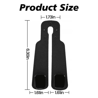 Improved Car Seat Back Double Hooks with Soft Faux Leather