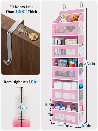 No-Drill Over-Door Storage Organizer