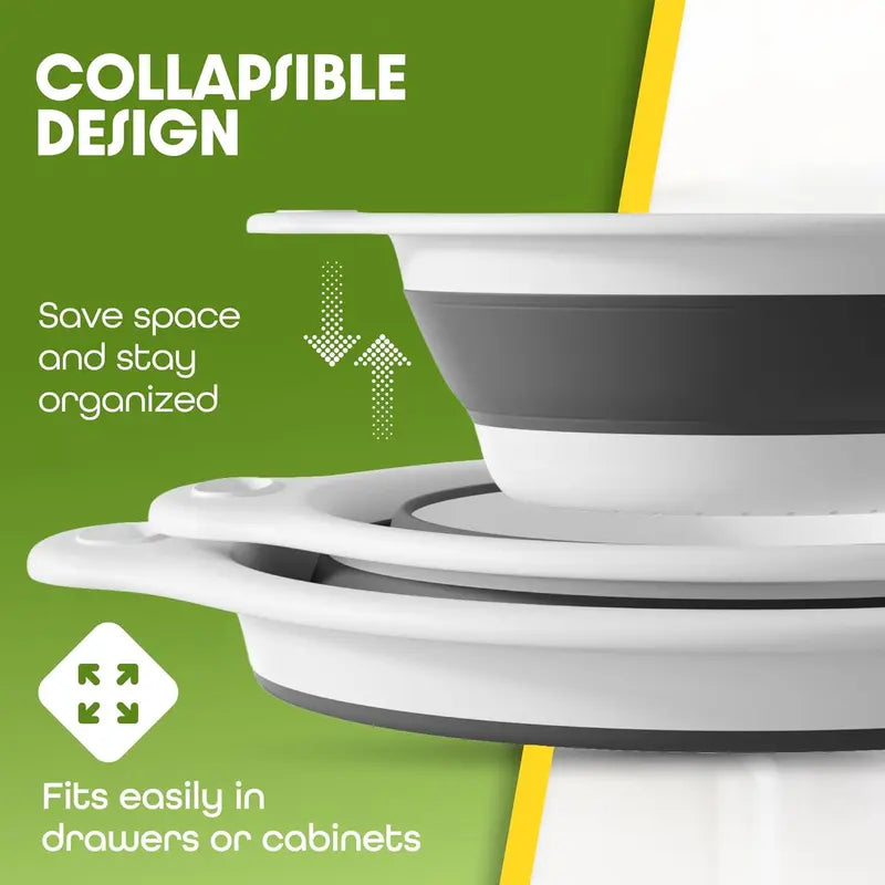 3-Piece Collapsible Colander &amp; Strainer Set