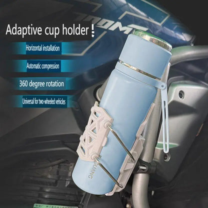 Adjustable Anti-Theft Motorcycle & Bike Cup Holder