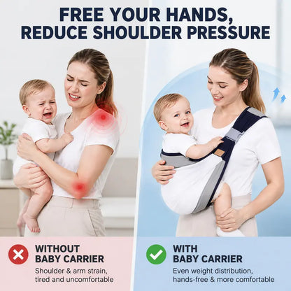 Breathable Mesh One-Shoulder Baby Sling Carrier – Lightweight & Adjustable