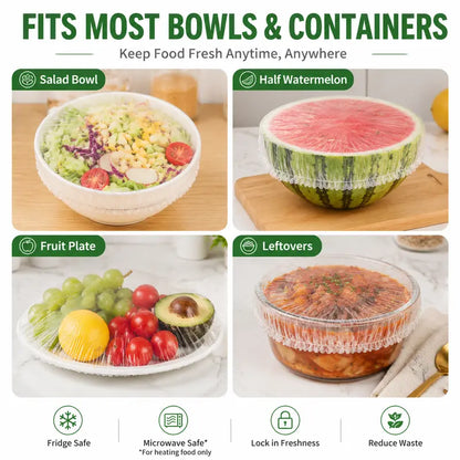 Stretchable Food Storage Covers for Bowls, Plates, and Leftovers