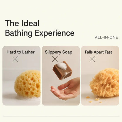2Pcs Soft Bath Sponge with Soap Pocket