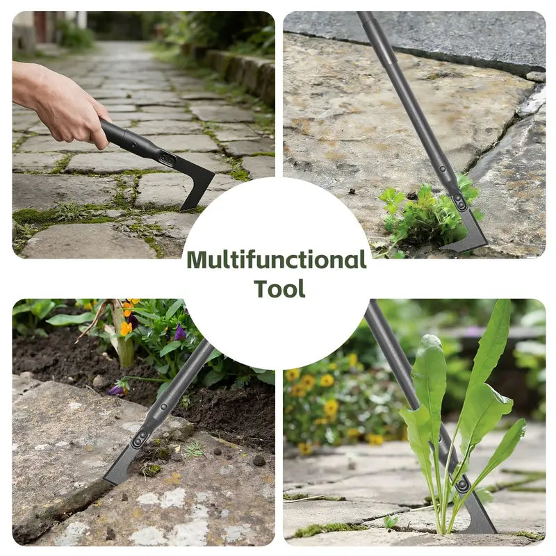 Crack Weeder – Adjustable Long Handle Weed Puller for Sidewalks, Pavers & Lawns