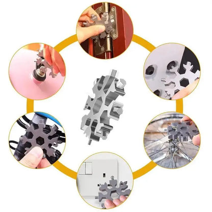 18-in-1 Stainless Steel Snowflake Multi-Tool