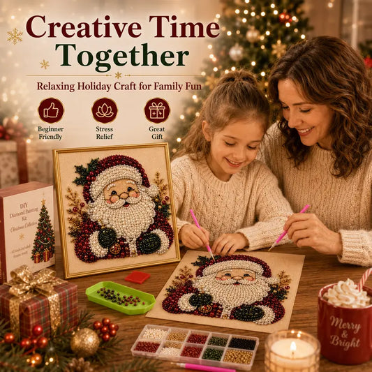 🎄 Frameless 3D Beaded Christmas Diamond Painting
