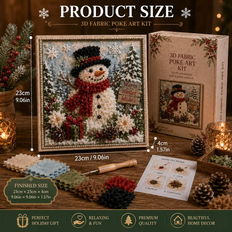 3D Christmas Poke Art Kit – DIY Holiday Wall Hanging Decoration