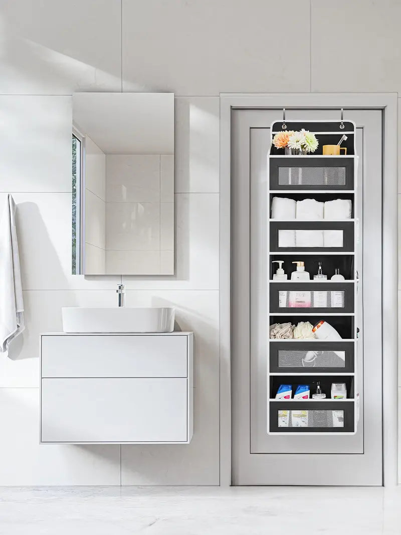 No-Drill Over-Door Storage Organizer