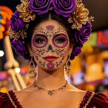 Day of the Dead Temporary Face Tattoos