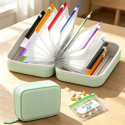 Waterproof Travel Pill Pouch Set (14 Pcs)