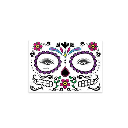 Day of the Dead Temporary Face Tattoos