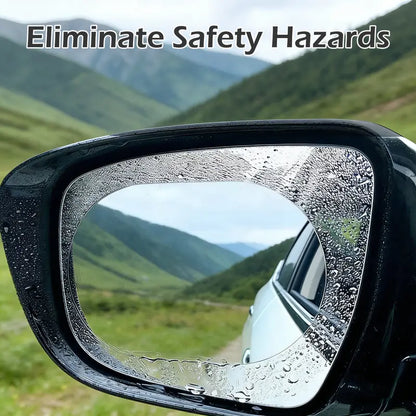 [4-Pack] Car Rearview Mirror Anti-Fog & Rainproof Film