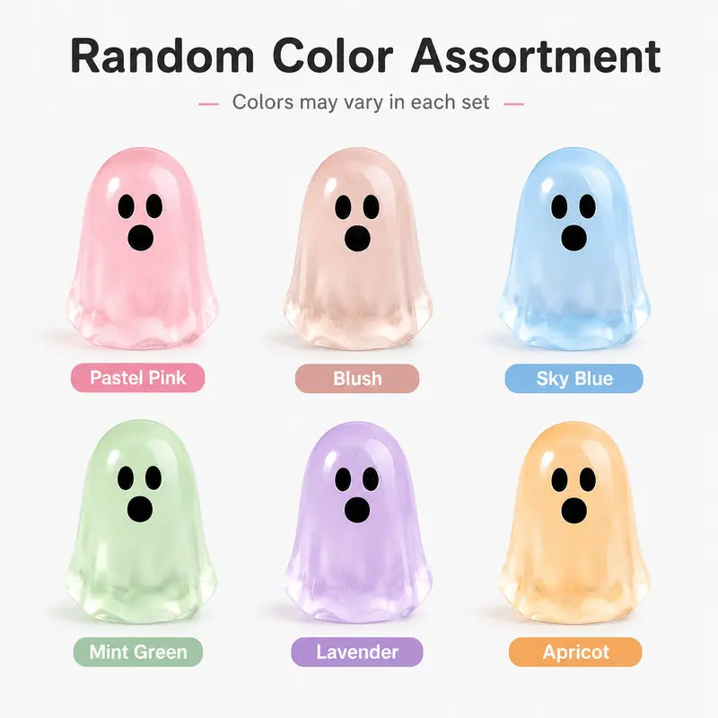 Glow-in-the-Dark Ghost Beads for Halloween Crafts – 20 or 50 Pieces