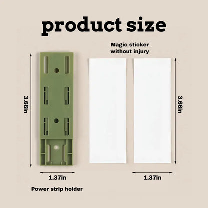 10PCS Self Adhesive Punch-Free Power Strip Holder