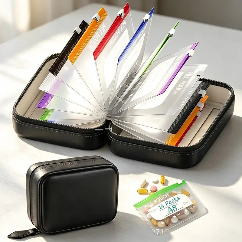 Waterproof Travel Pill Pouch Set (14 Pcs)