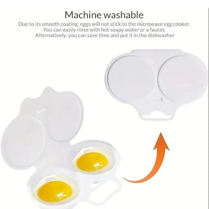Non-Stick Microwave Fried Egg Cooker Set for Quick Breakfast Prep