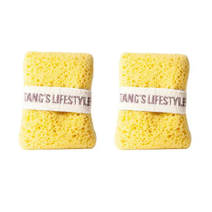 2Pcs Soft Bath Sponge with Soap Pocket