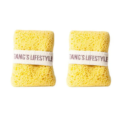2Pcs Soft Bath Sponge with Soap Pocket