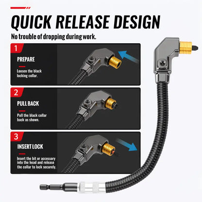Right Angle Drill Attachment, 360° Swivel