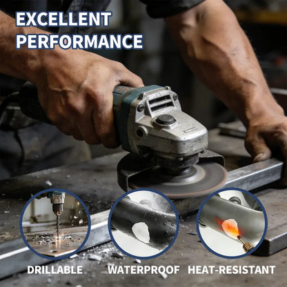 Steel Reinforced Epoxy Putty – High Strength Permanent Repair for Metal, Wood, Ceramic, Concrete, Plastic & PVC