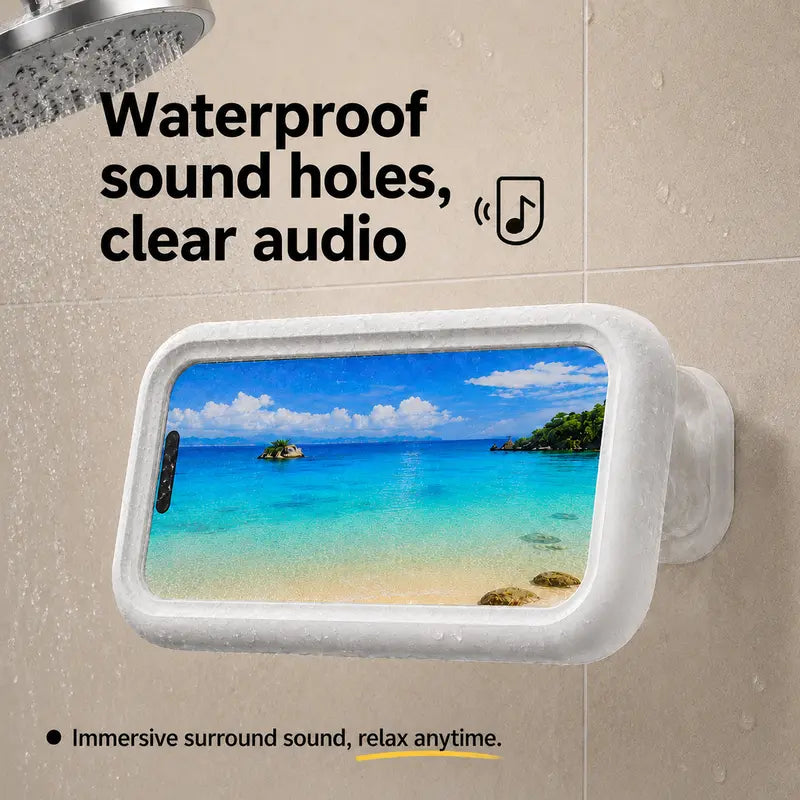 360° Rotating Shower Phone Holder with 4 Wall Mounts
