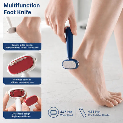 Dual-Sided Stainless Steel Foot Callus Remover & Pedicure Scraper
