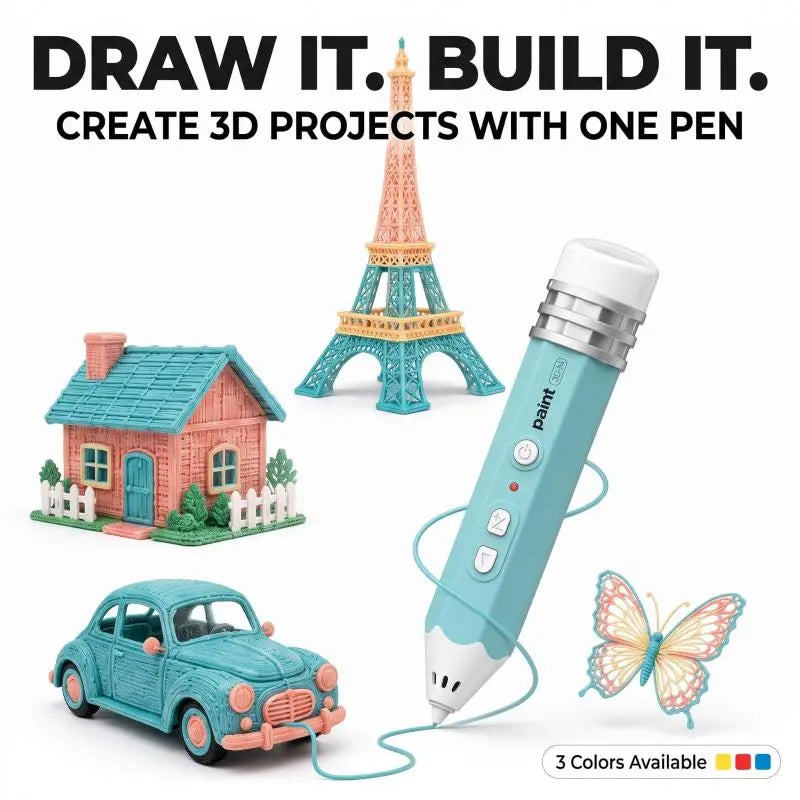 Kids Rechargeable 3D Printing Pen Kit – Build Creativity & Hands-On Skills