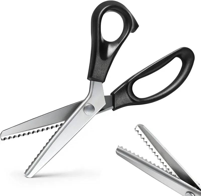 Stainless Steel Zig Zag Scissors with Serrated Teeth
