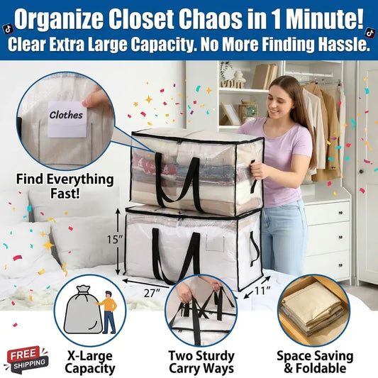 Extra Large Clear Storage Bags