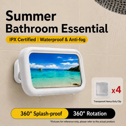 360° Rotating Shower Phone Holder with 4 Wall Mounts