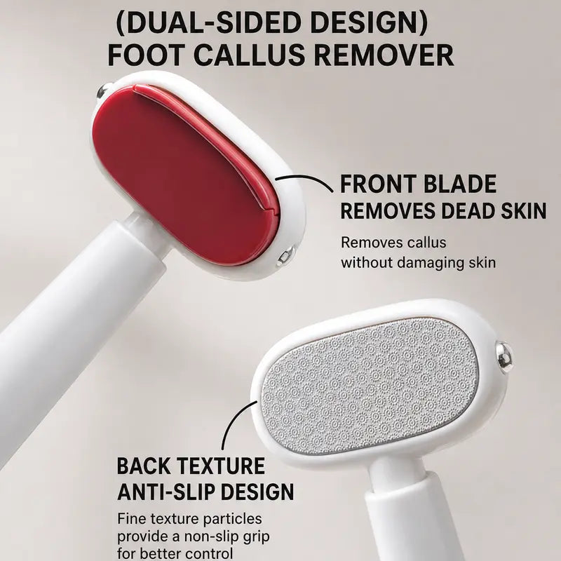 Dual-Sided Stainless Steel Foot Callus Remover & Pedicure Scraper