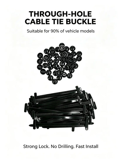 Piece Universal Nylon Cable-Tie Mounting Buckle Set