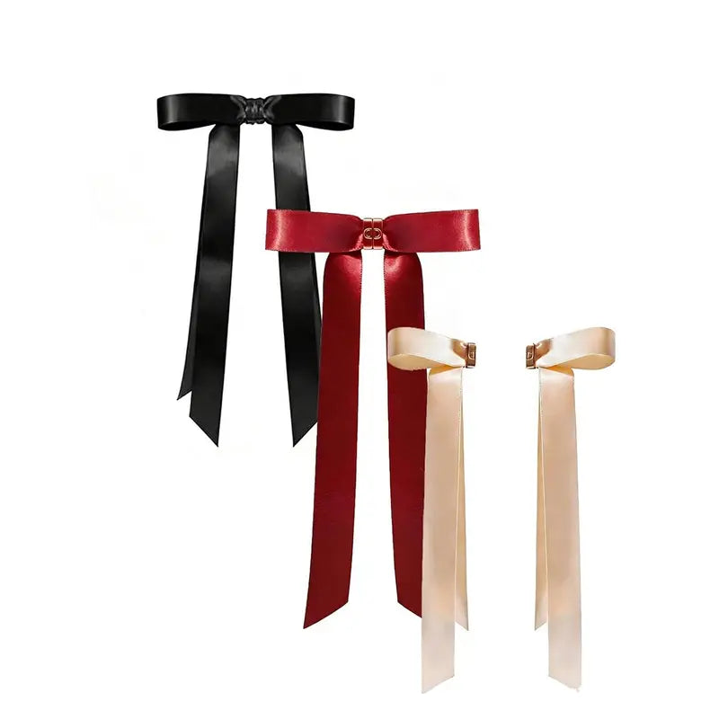 Magnetic Satin Ribbon Bow Hair Clip
