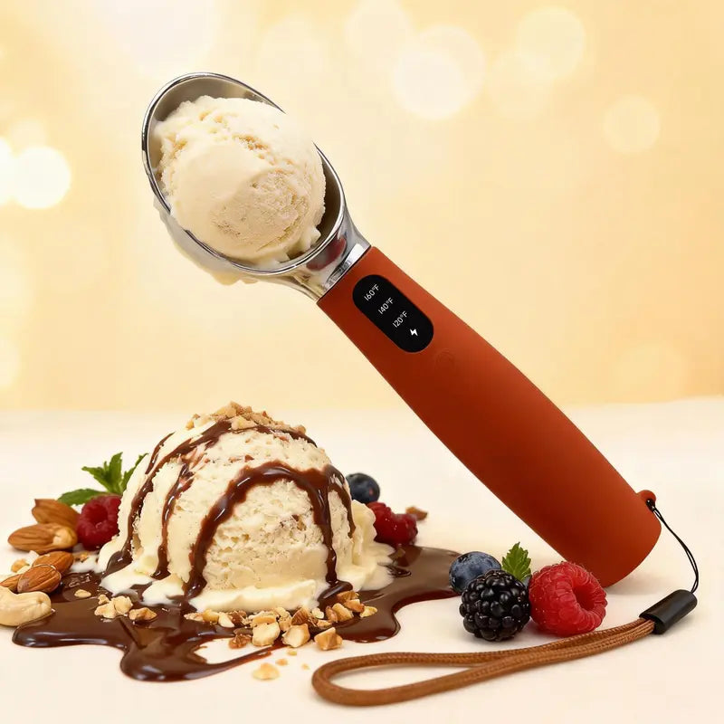 Heated Ice Cream Scoop with LED Display