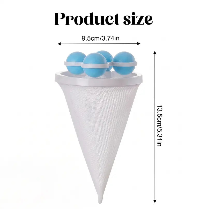 Reusable Floating Lint Trappers: Advanced Hair Filter for Cleaner Laundry & Garment Care