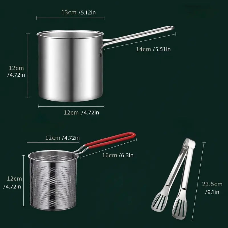 Stainless Steel Deep Fryer Set