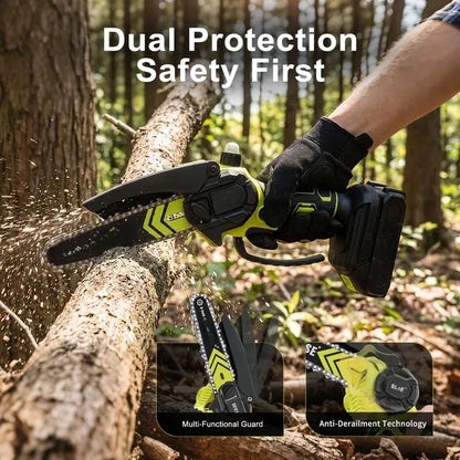 6-Inch Brushless Mini Chainsaw with Automatic Oiling System