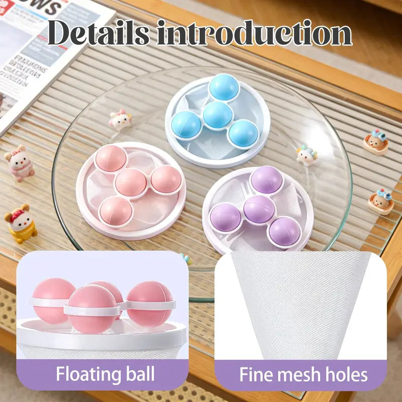 Reusable Floating Lint Trappers: Advanced Hair Filter for Cleaner Laundry & Garment Care
