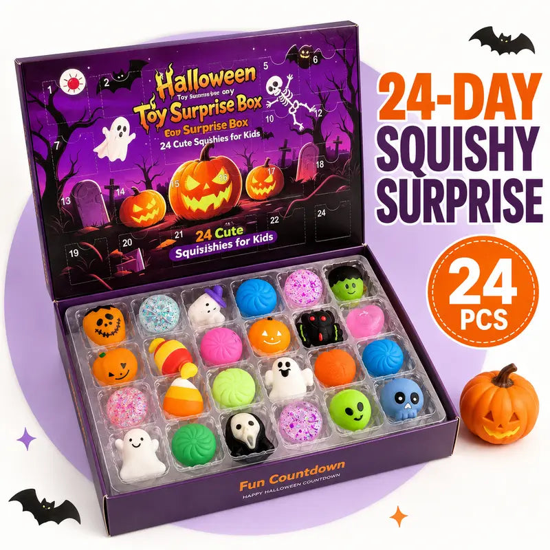 24-Piece Halloween Squishy Countdown Surprise Box