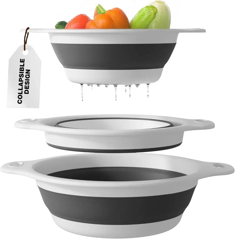 3-Piece Collapsible Colander &amp; Strainer Set