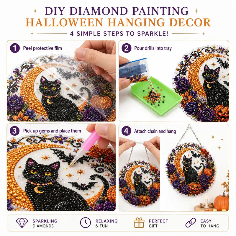Halloween Christmas DIY Diamond Painting Suncatcher Kit