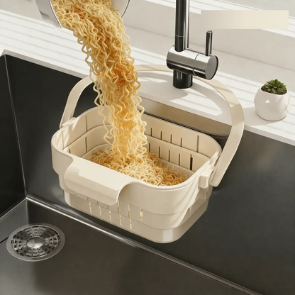 Expandable Corner Kitchen Sink Strainer Basket