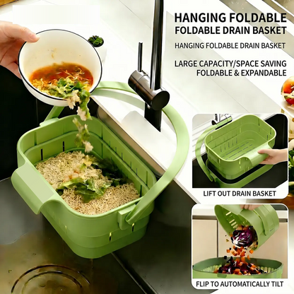 Expandable Corner Kitchen Sink Strainer Basket