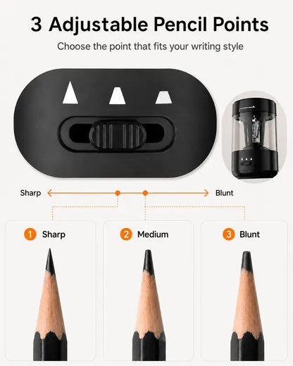 Fully Automatic Rechargeable Electric Pencil Sharpener for 6-8mm Pencils