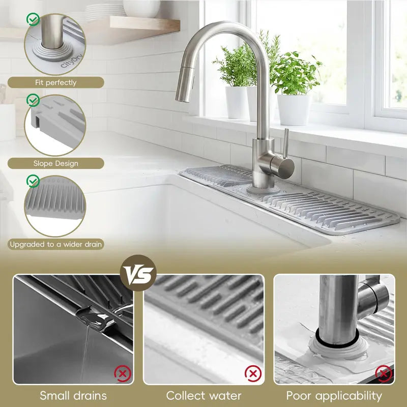 Silicone Faucet Splash Guard Mat