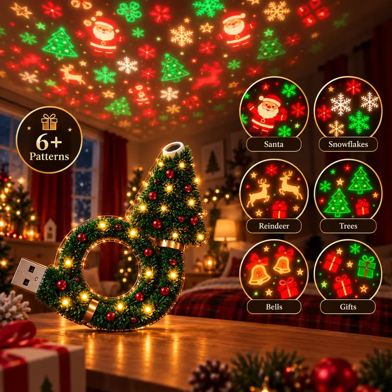 2026 USB Christmas Tree Projector Night Light