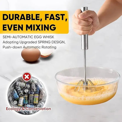 Semi-Automatic Stainless Steel Rotary Whisk