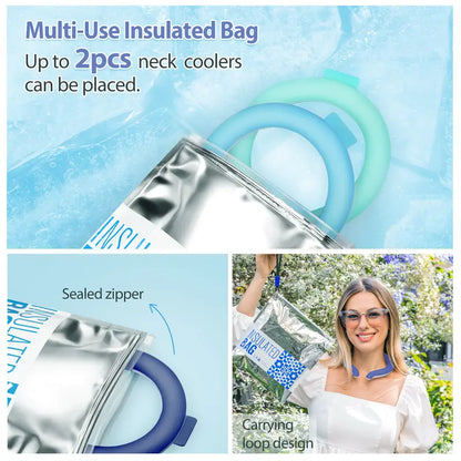Reusable Neck Cooling Tube with Insulated Bag