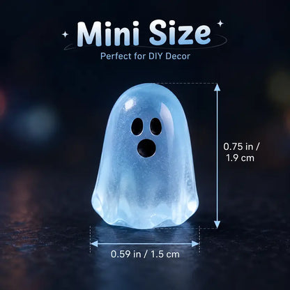 Glow-in-the-Dark Ghost Beads for Halloween Crafts – 20 or 50 Pieces